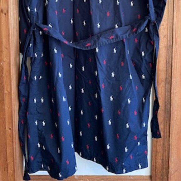 POLO RALPH LAUREN Men's All Over Polo Player Logo Robe Navy, Red, White L/XL - Picture 9 of 16